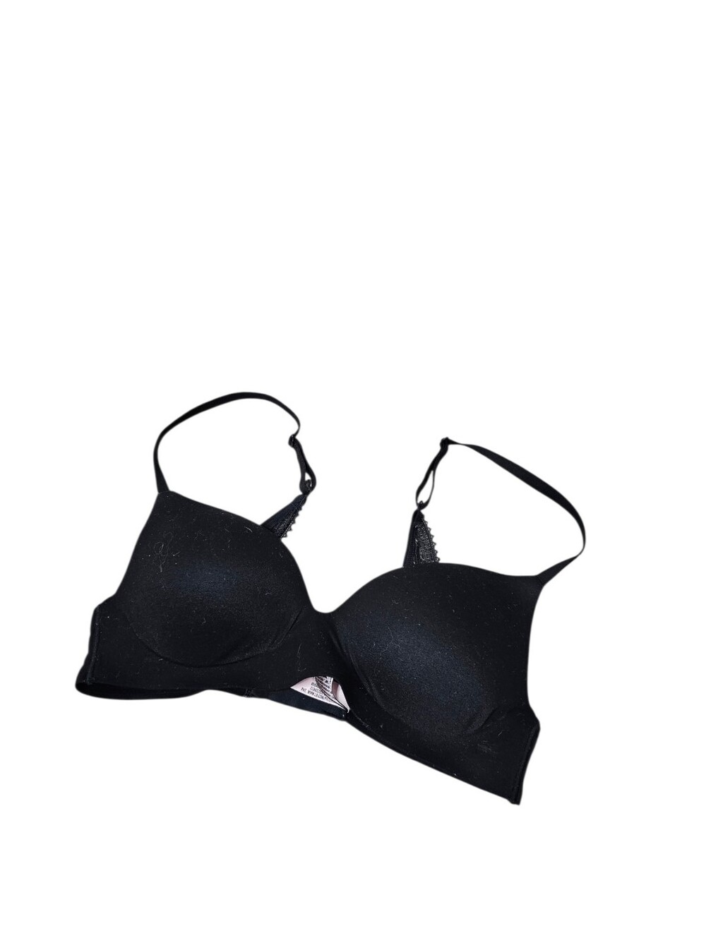 Victoria's Secret Black Lightly Lined Underwire Bra 32B Lace Mesh